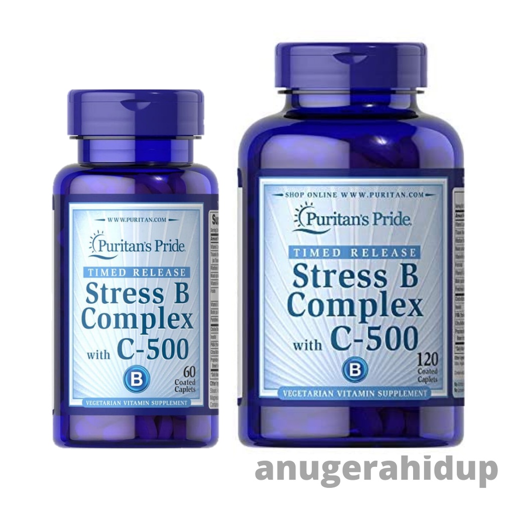 Jual Puritan Pride Vitamin B Complex with Vitamin C 500 Timed Release