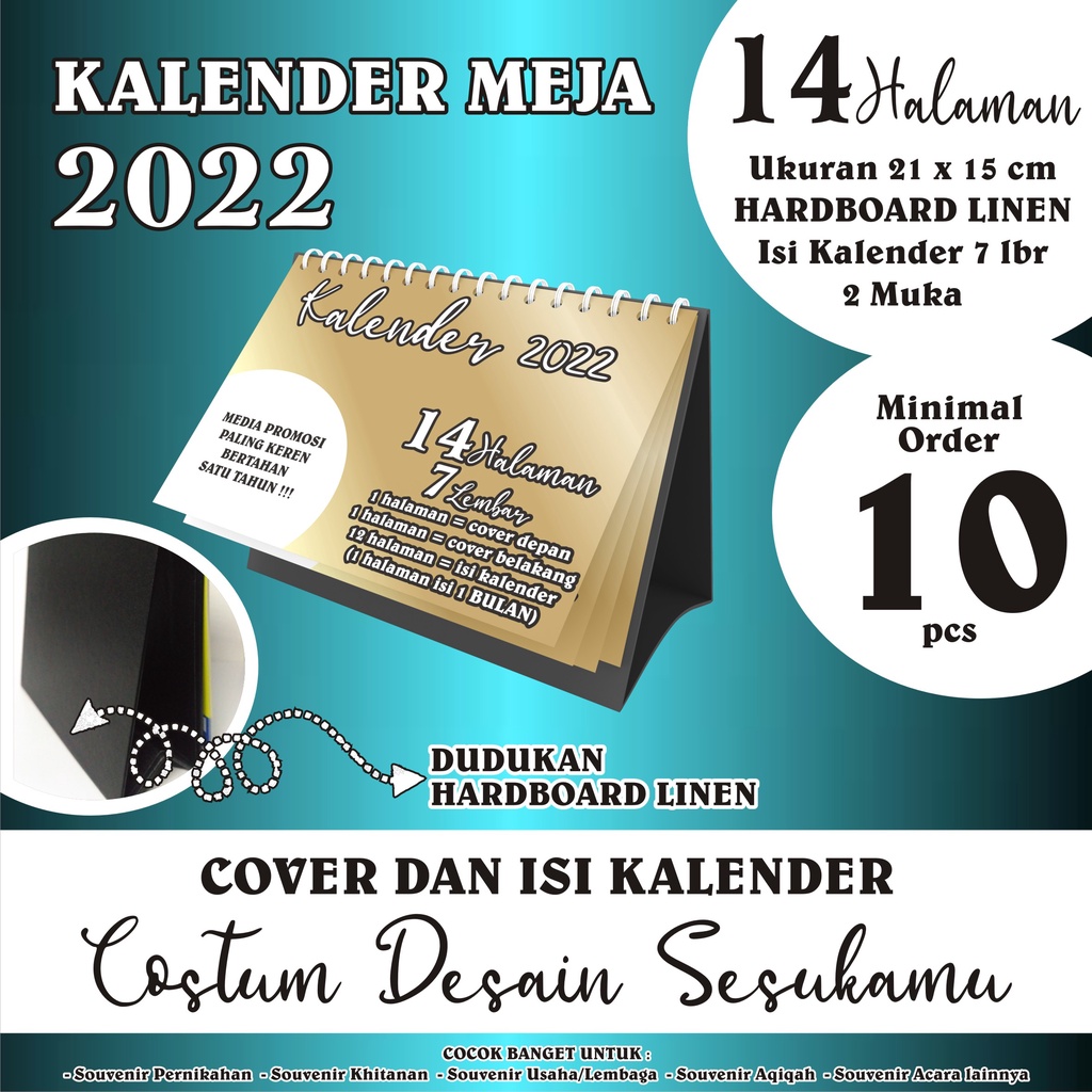 Jual HARDBOARD KALENDER MEJA 7 LEMBAR 2 MUKA 14 HALAMAN Shopee Indonesia