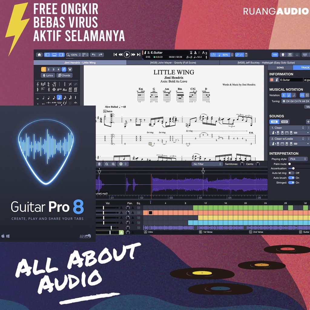 Guitar Pro 8 Sound Music Software ( Full Activated ) WIN/MAC