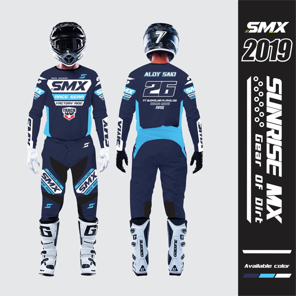Jual SMX DESIGN - JERSEY TRAIL MOTOCROS JERSEY SET JERSET TRAIL CUSTOM ...