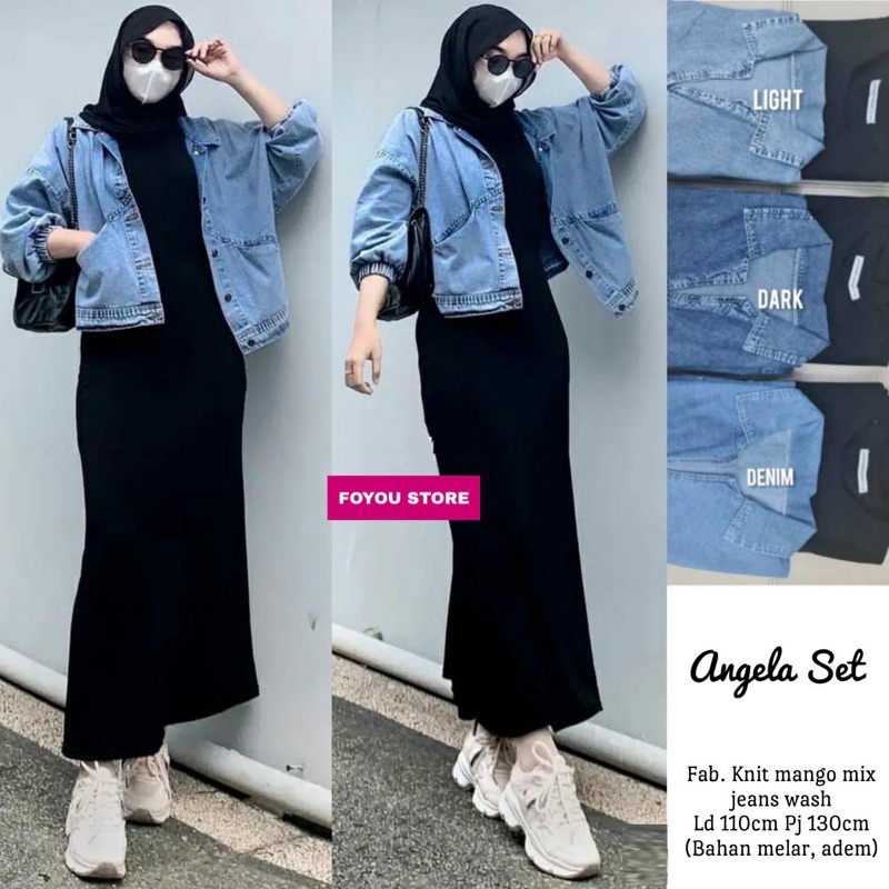 Jaket jeans cheap dan dress