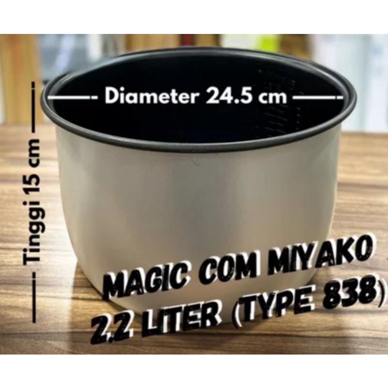 Jual Panci Teflon Rice Cooker Miyako 2.2 Ltr Tinggi 15Cm Shopee Indonesia