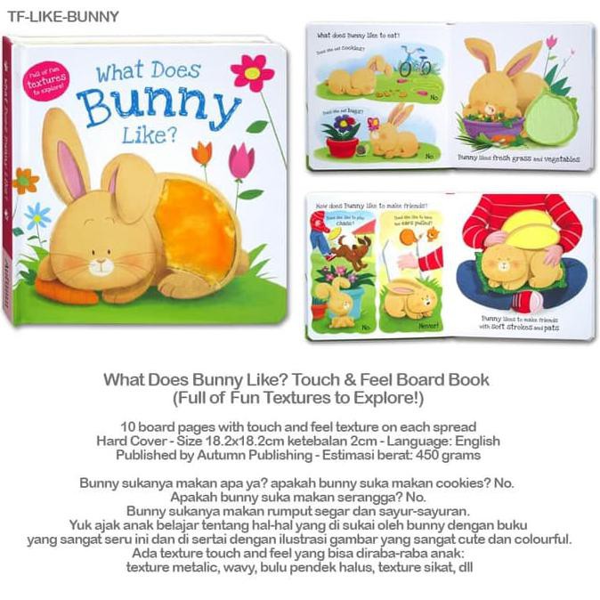 Jual What Does Bunny Like? Touch & Feel Board Book (Ww) | Shopee Indonesia