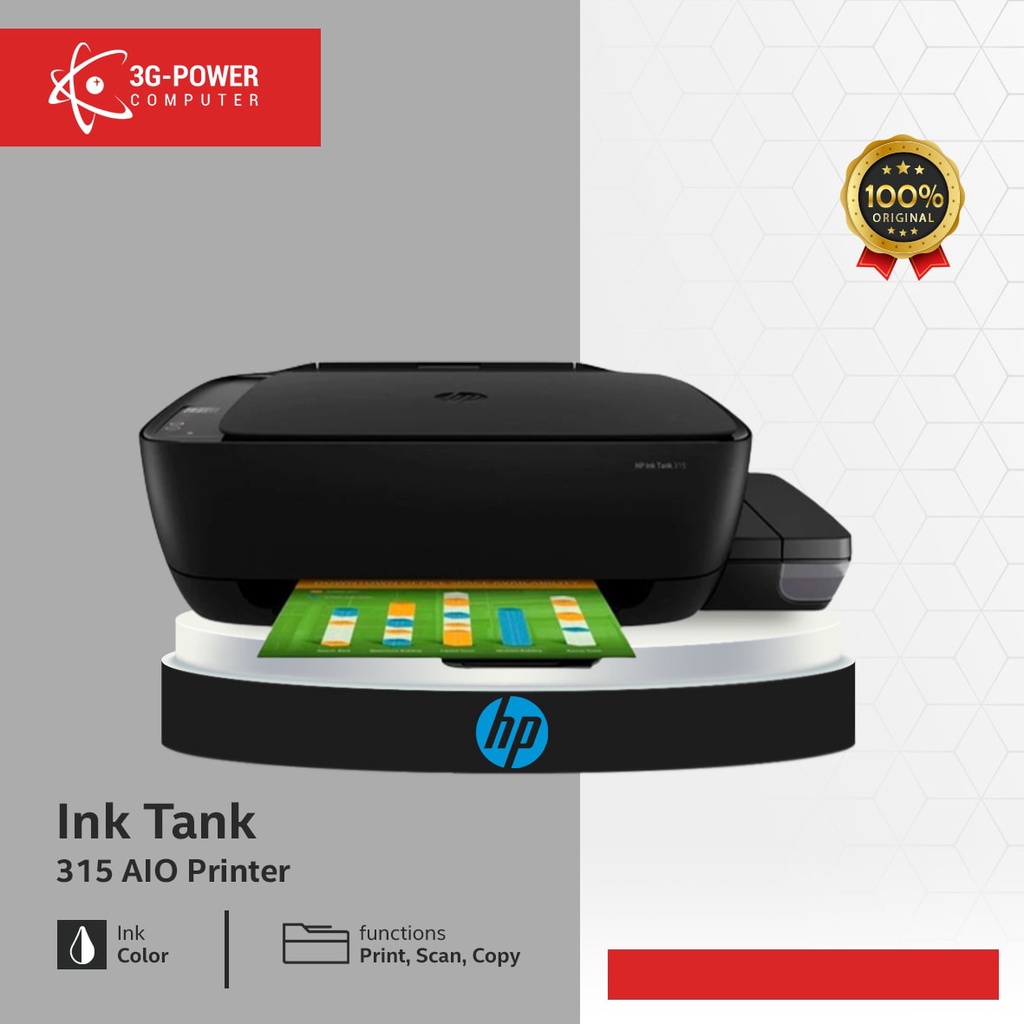 Jual HP Ink Tank 315 Print Scan Copy All in One Printer | Shopee Indonesia