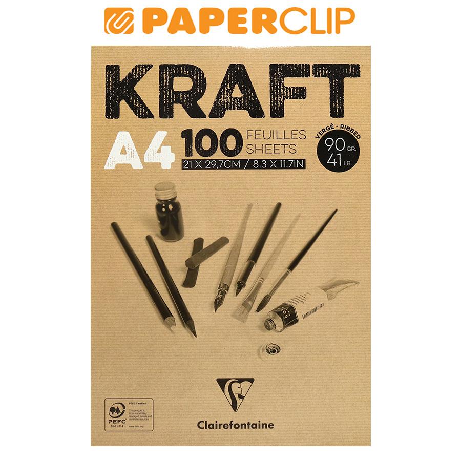 Clairefontaine Kraft Landscape Album - 40 Sheet DIY Scrapbook | 21x16cm Wirebound Journal For Guest Books & Travel