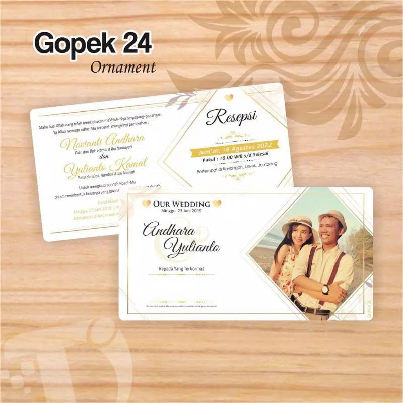 Jual Cetak undangan kekinian rustik modern keren vintage custom digital ...