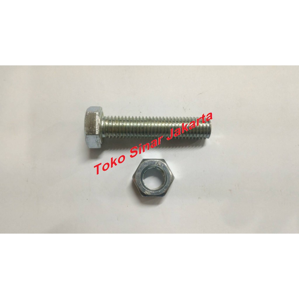 Jual Baut 12 Mm X 55 Mm + Mur ( Kunci 19 Mm ) | Shopee Indonesia