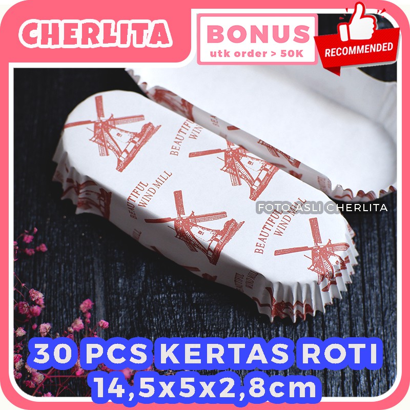 Jual 30 Pcs Oval Cup Bread Case Kertas Kue Roti Lonjong Laminating ...