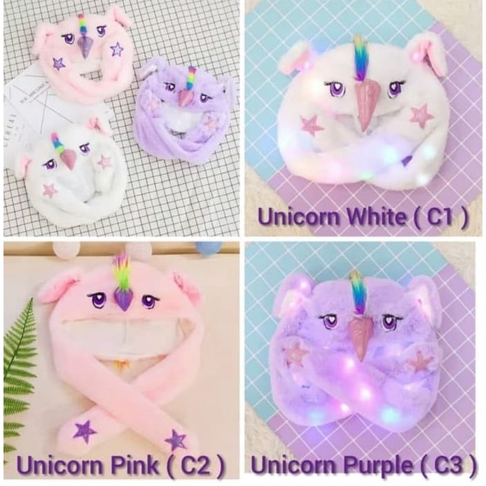Jual Bunny hat / Topi led Panda / Burung / Monster / BTS 21 / Stitch ...