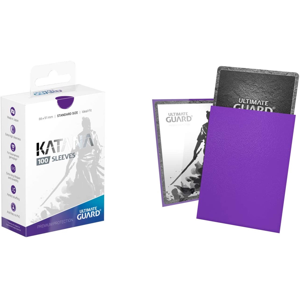 Ultimate Guard Katana Sleeves Viola - Scatola Display Da 10 Pacchi (1000 Bustine) 66x91mm