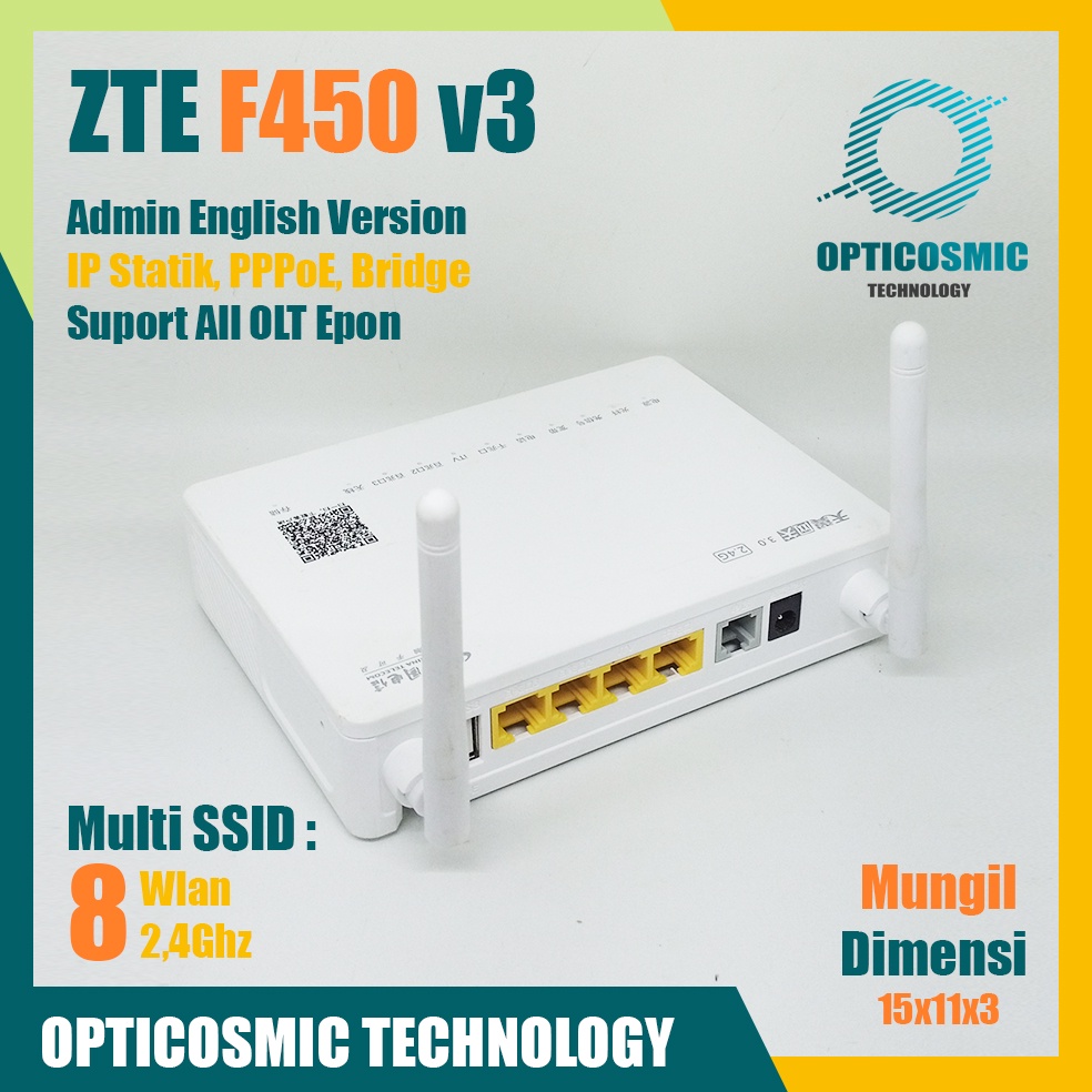 Jual Zte F V V Router Epon Onu Ont F Wifi Modem Ftth Second Murah Support Semua Olt