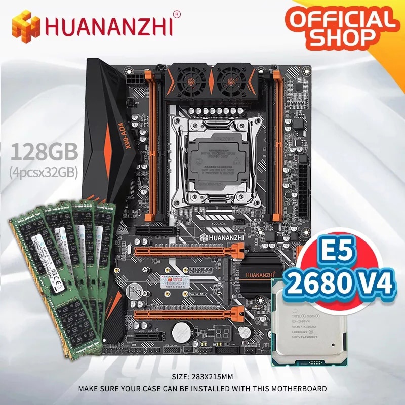 Jual PREORDER HUANANZHI X99 AD4 X99 Motherboard with Intel XEON E5 2680 ...