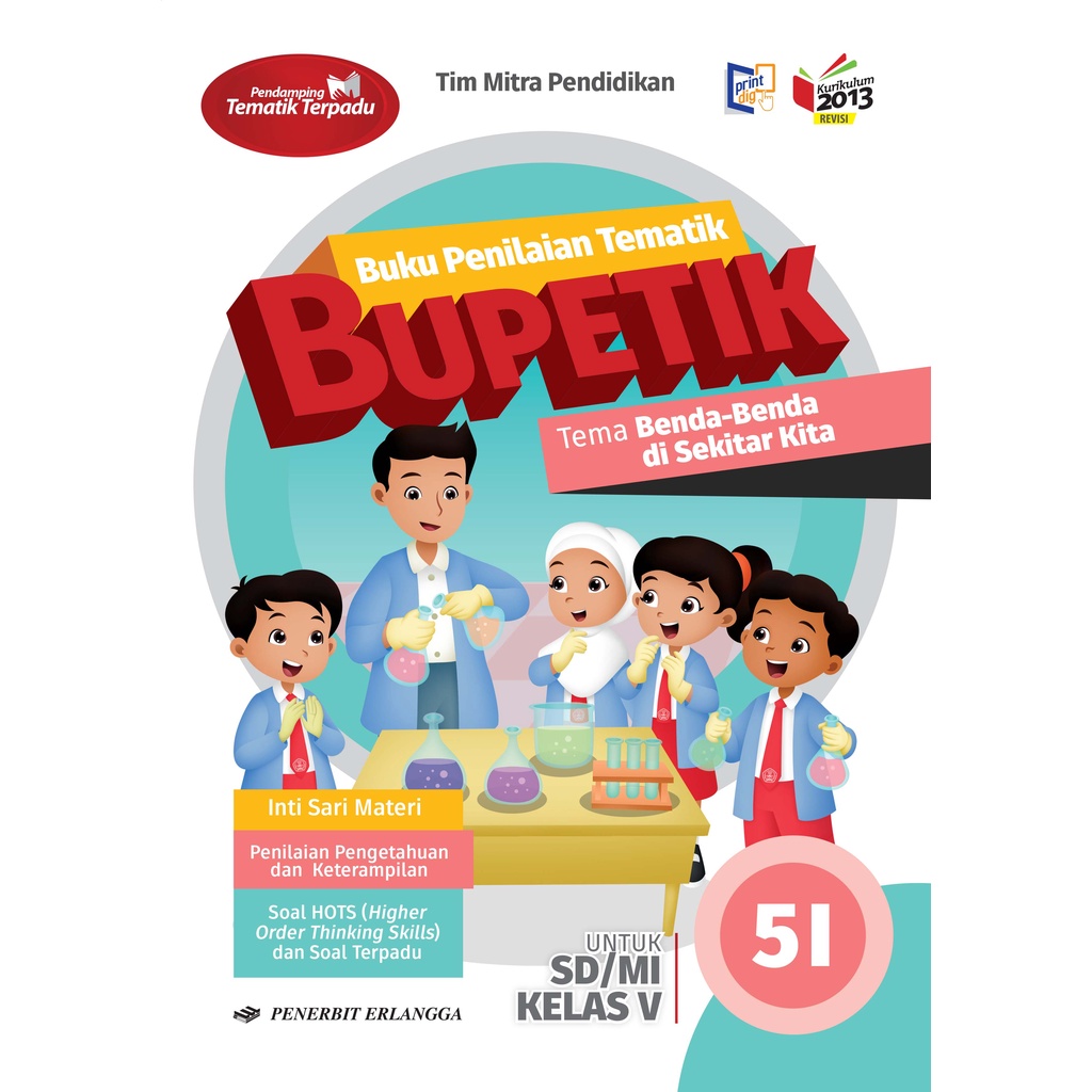 Jual Buku BUPETIK Kelas 5 SD 5a-5b Kurikulum K13 Erlangga Original ...