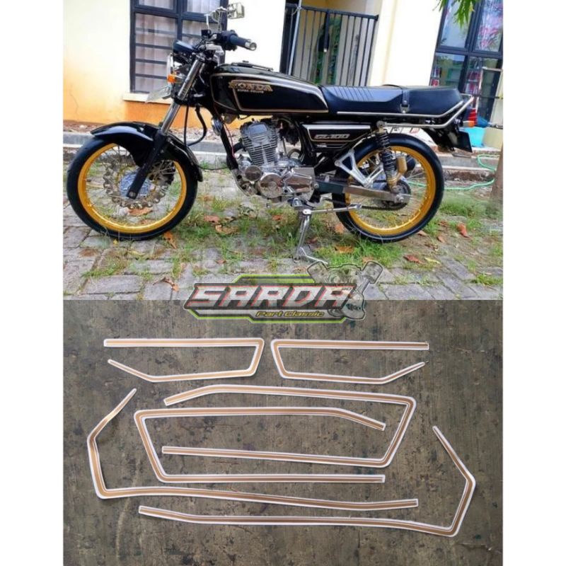 Jual Striping Stiker Lis Gl 100 Tahun 1982 82 Gold Cacing Old Bagus