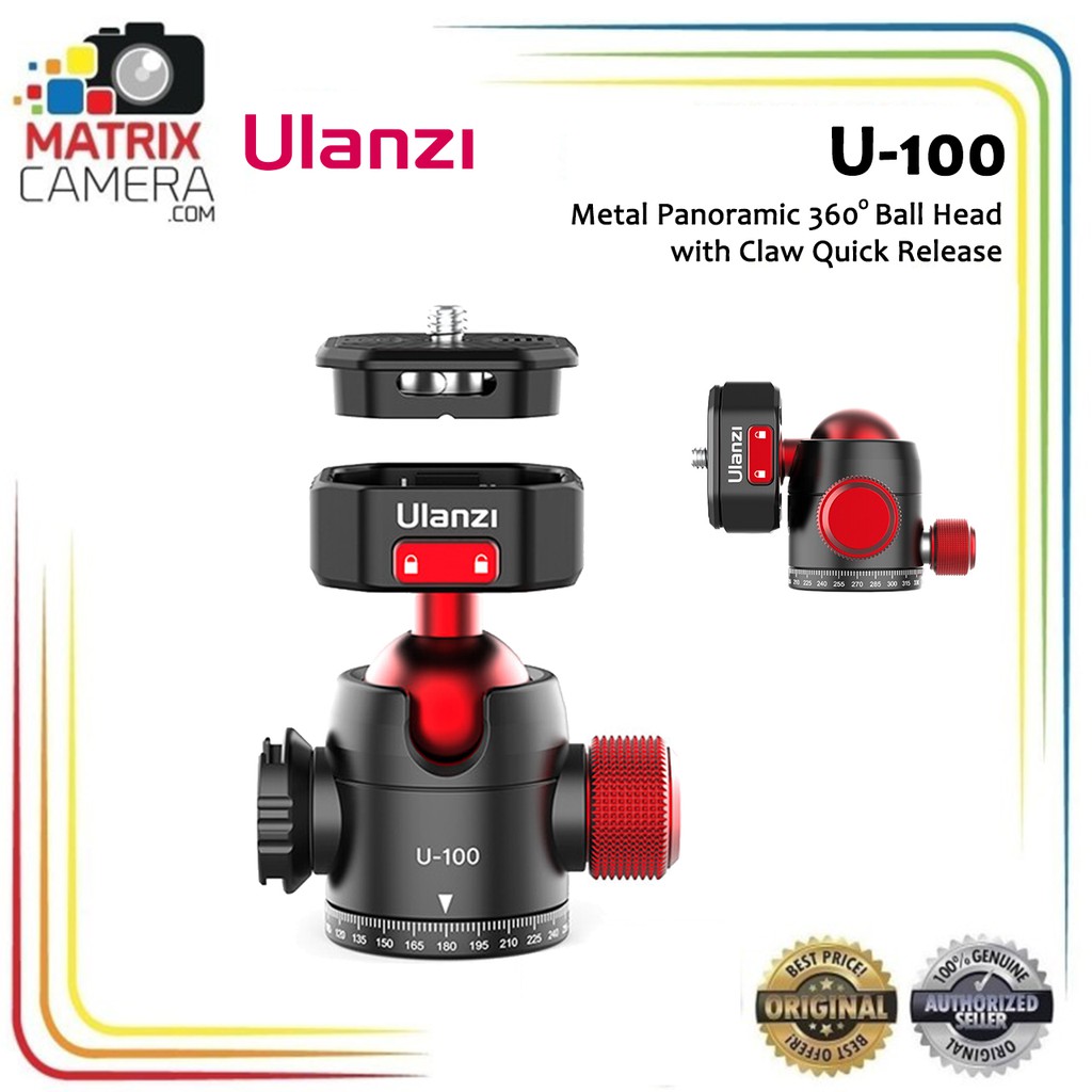 Product image Ulanzi U-100 Metal Panoramic Ball Head with Claw Quick Release System