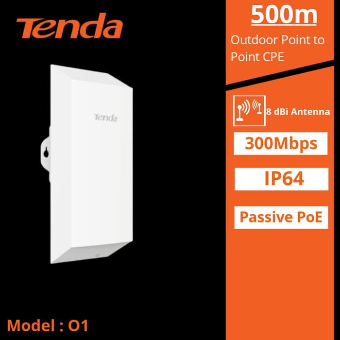 Jual TENDA access point O1 500m 2.4GHz 2,4 o 1 8 dbi 8dbi wisp wireless ...