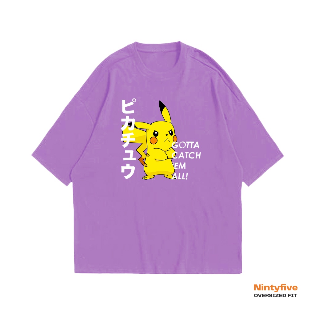 Jual Baju Amine Pokemon Pikachu Oversized | Shopee Indonesia