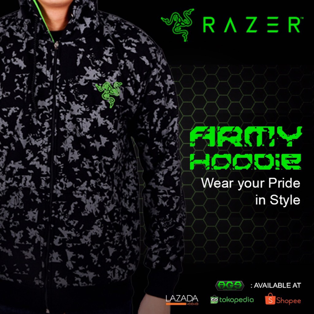 Jual Jaket Gaming Razer Army Distressed | Shopee Indonesia