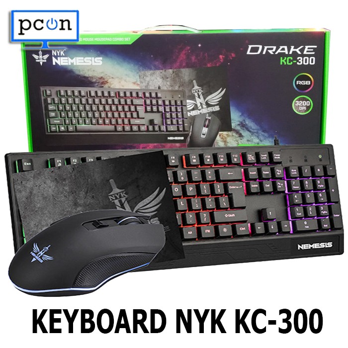 Jual Keyboard Mouse Mousepad Combo Gaming Set Nemesis NYK KC300 Drake ...