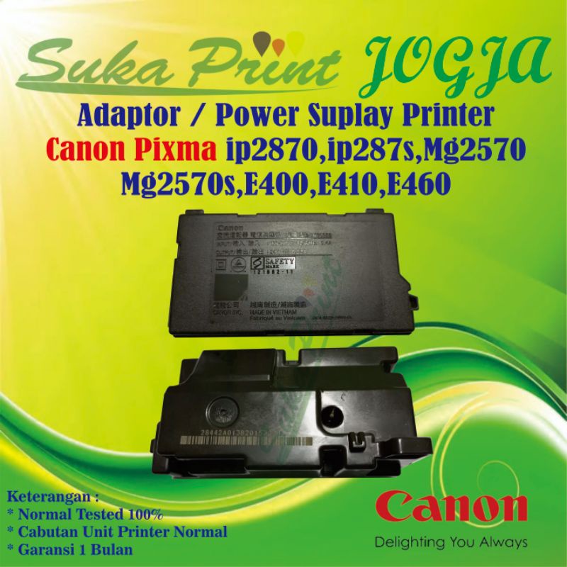 Jual Adaptor ip2870,ip2870s,Mg2570, Mg2570s,E400,E410,E460 Power Suplay ...