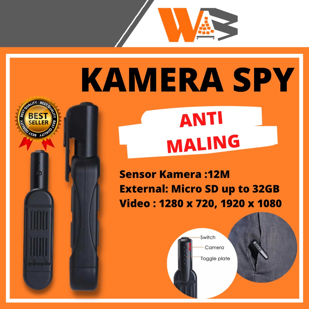 Jual COD Kamera Pengintai Spy Camera Bentuk Pulpen Clip 1080P Hidden ...