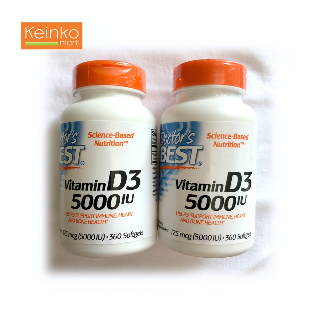 Jual Doctor's Best Vitamin D3 5000 IU 360 Softgels 100 ASLI