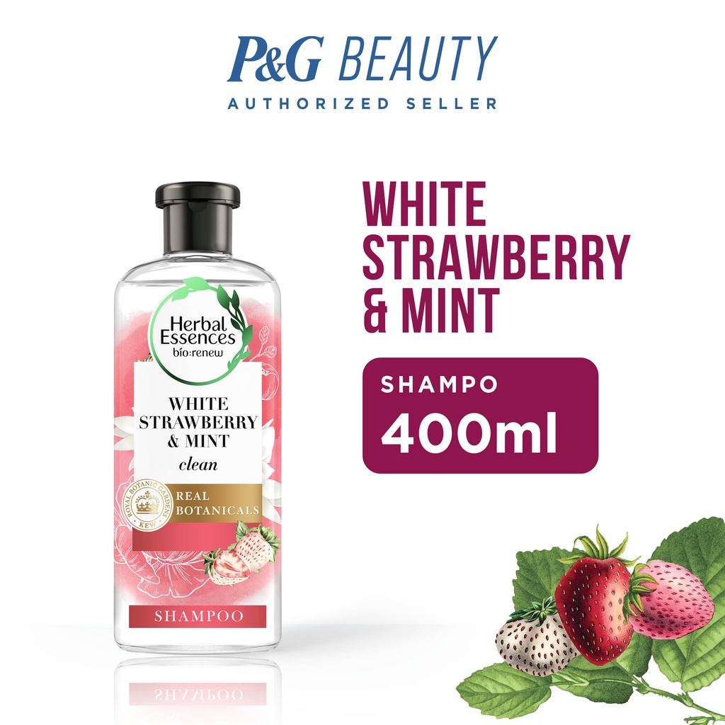 Jual Herbal Essences Sampo Clean White Strawberry & Sweet Mint