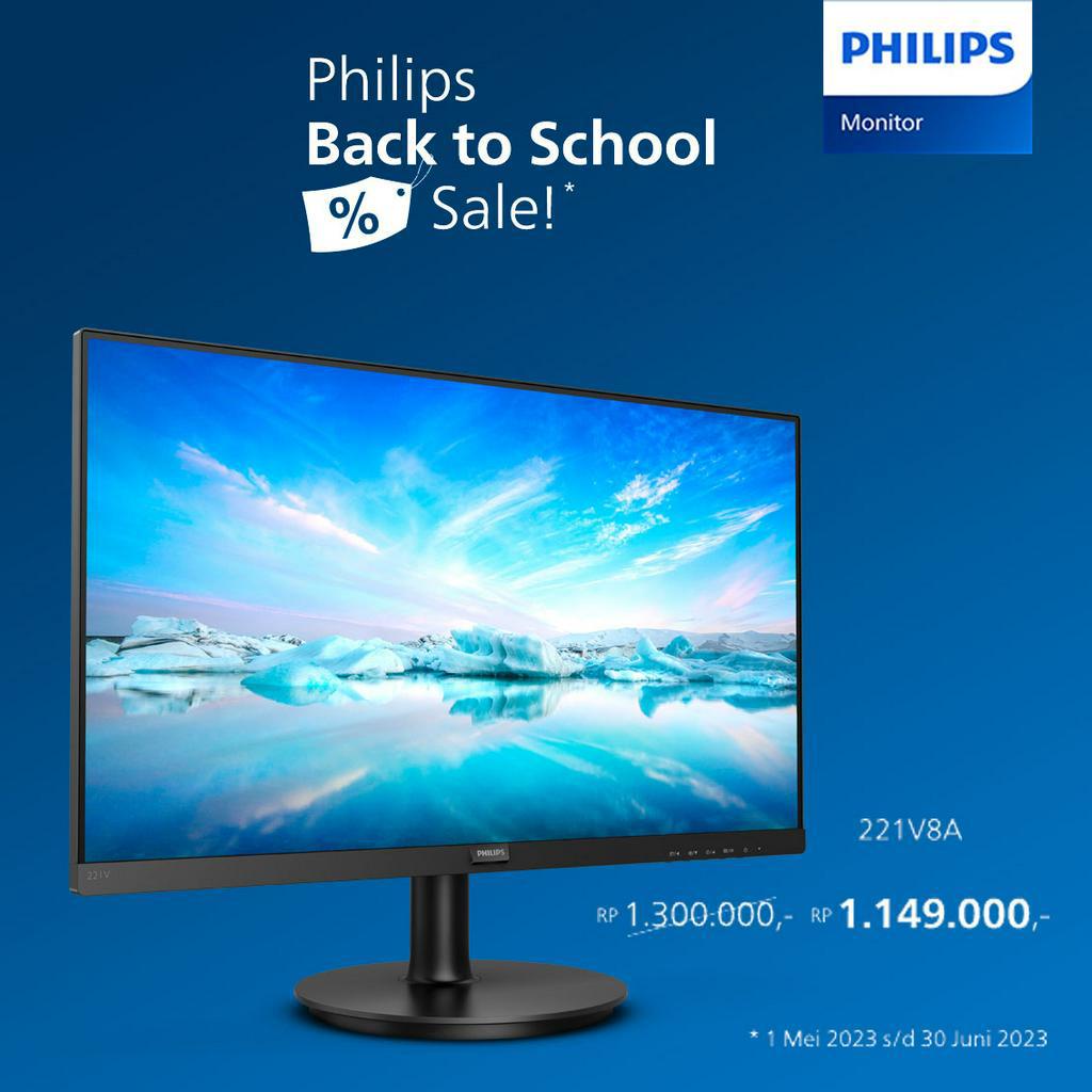 Jual Philips Monitor 221V8 21.5" V Line LCD Monitor | Shopee Indonesia