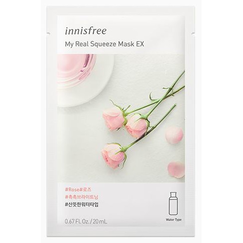 Jual Original Korea Innisfree - My Real Squeeze Mask 20ml ROSE Masker ...