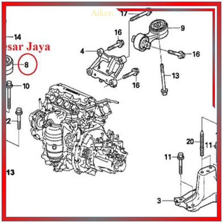 Jual Engine Mounting Dudukan Mesin Depan Kanan Atas Civic FD FD1 Manual ...