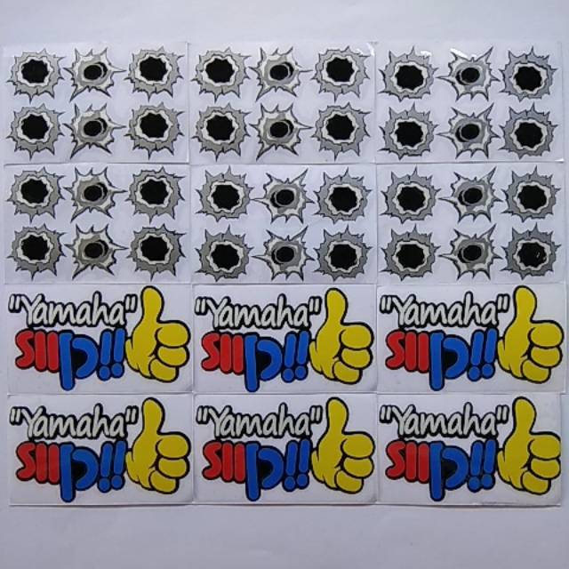 Jual Sticker Cutting Tambal Tembak& Yamaha Siip!! ukuran Perlembar ...