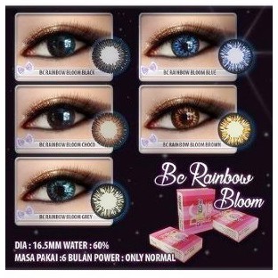 Jual Softlens Bc Be Seen Rainbow Bloom Diameter Besar 16,5 Mm Kadar Air ...