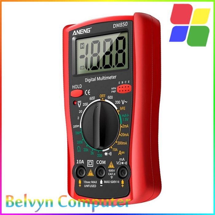 Jual Digital Multimeter Ampere Volt Tester Multitester DM850 | Shopee ...