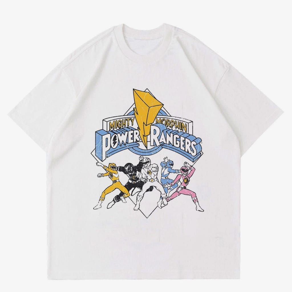 Jual T-SHIRT VINTAGE POWER RANGERS | KAOS 90'S NOSTALGIA POWER RANGERS ...