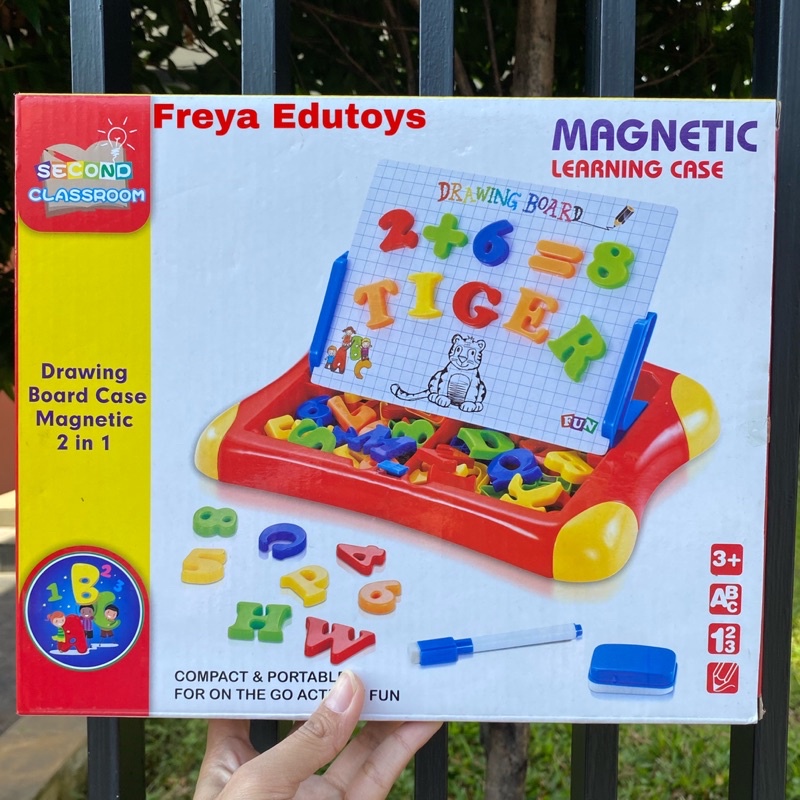 Jual Magnetic Learning Case Drawing Board Papan Tulis Magnetik Belajar ...