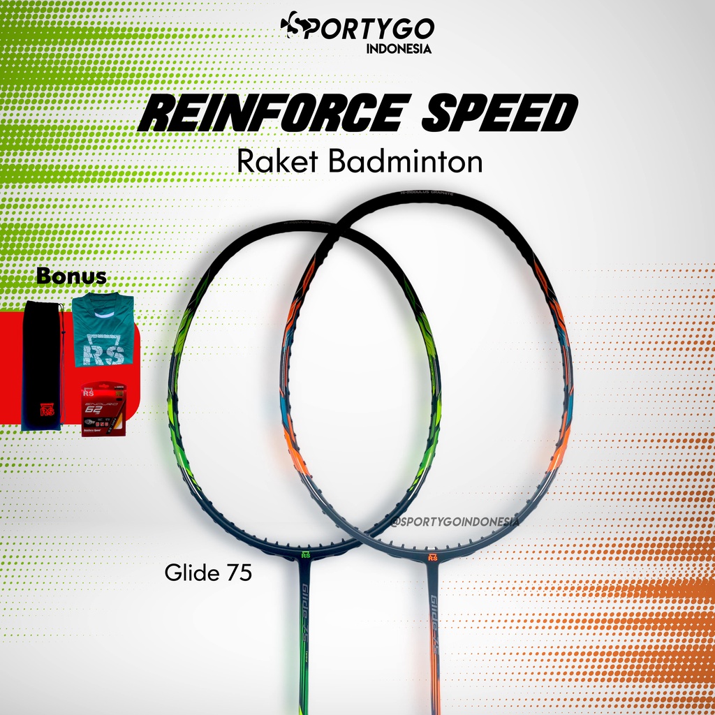 Jual Raket Badminton RS Glide 72 dan Glide 75 Original Reinforce speed ...