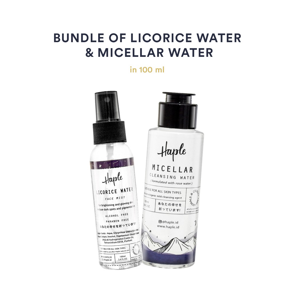 Jual HAPLE Licorice Face Mist and Micellar Water ( Bundle ) Shopee