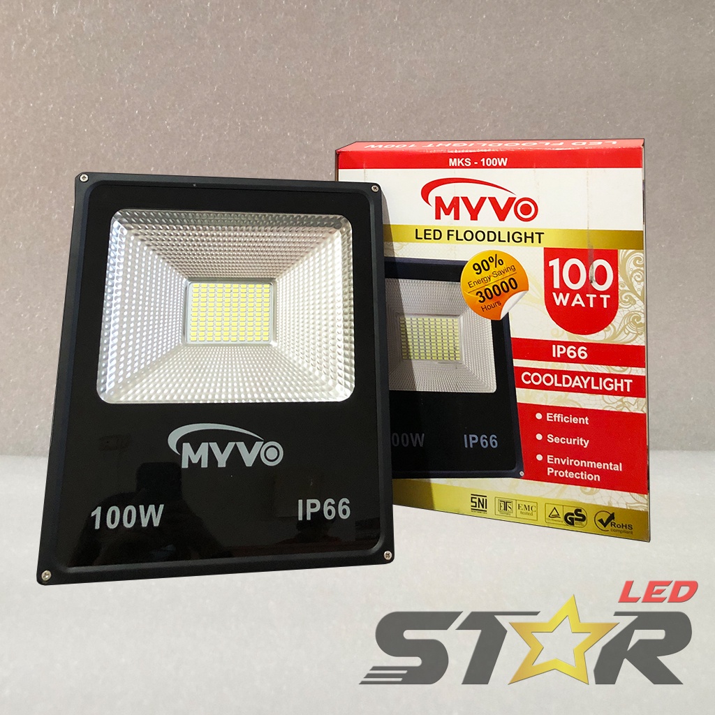 Jual Myvo Led Floodlight W Lampu Kap Sorot Indoor Outdoor Flood