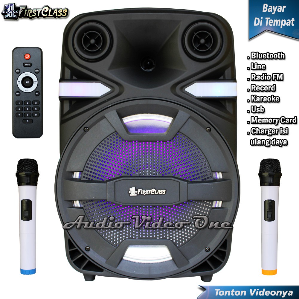 Jual Paket Karaoke Lengkap Speaker Aktif Bluetooth Portable Firstclass