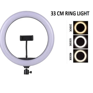 Ring Light LED 26cm 33cm 45cm 3 Warna RGB Beauty Ringlight Live Vlog Konten Selfie Plus Tripod