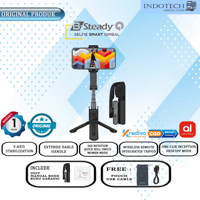 Jual Brica BSteady Q - B-Steady Q - Selfie Smart Gimbal - Stabilizer ...