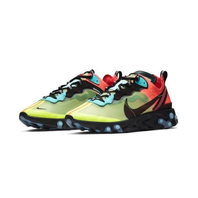 Jual Sepatu Pria Nike React Element 87 Black White Volt Racer