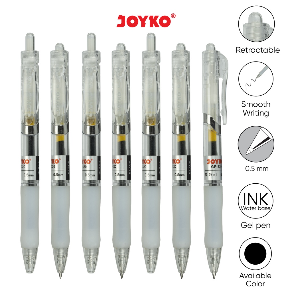 Jual Gel Pen Pulpen Pena Joyko GP320 R Gel 0.5 mm Shopee Indonesia