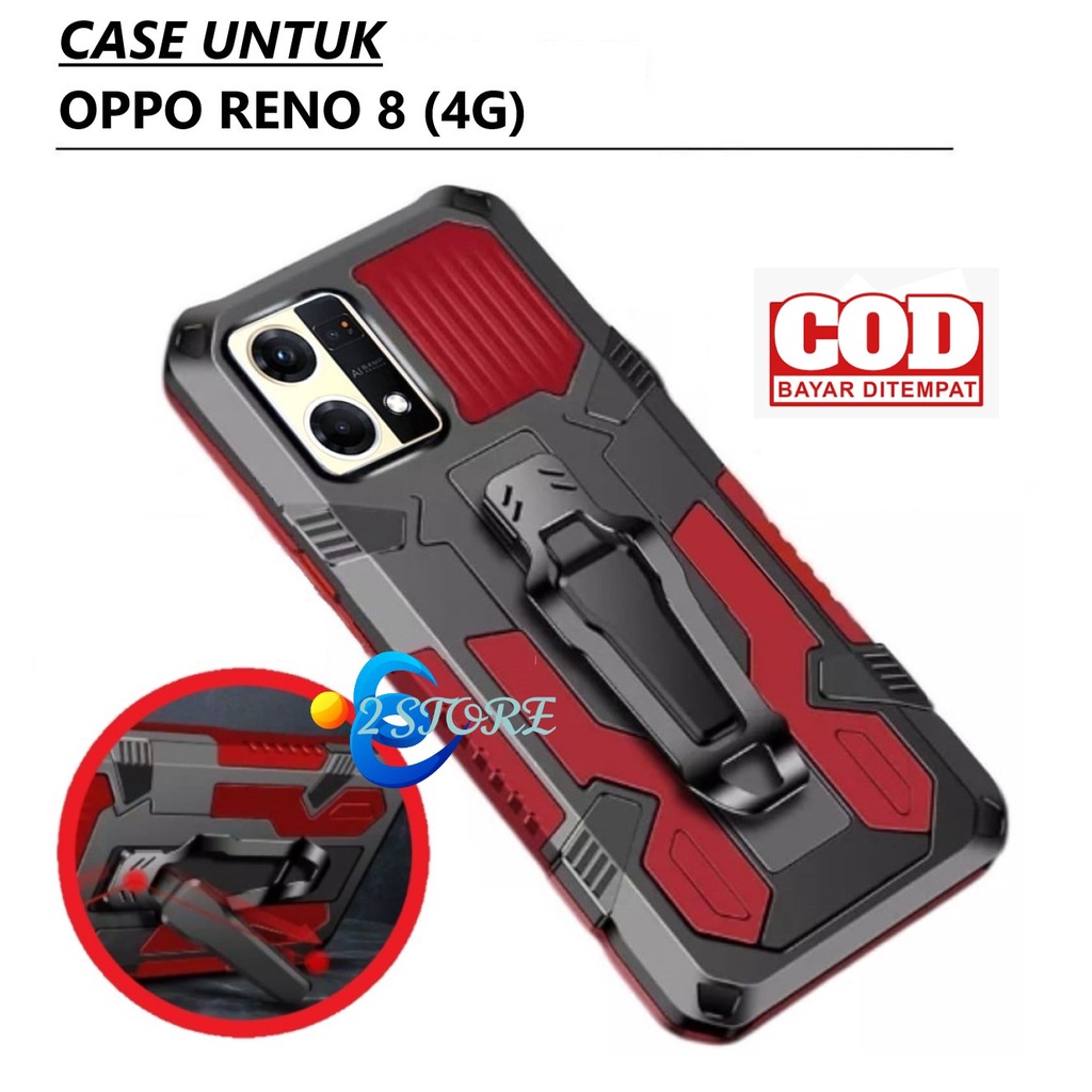 Jual CASE HP OPPO RENO 8 (4G) CASING STANDING BACK KLIP HARD CASE ROBOT ...
