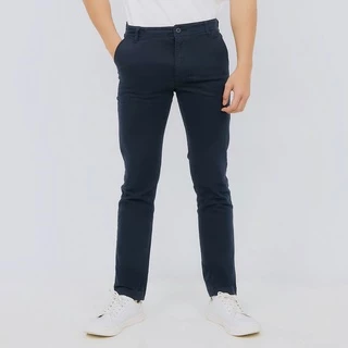 M231 Celana Panjang Pria Chino Pants Slim Fit Stretch Navy C1040
