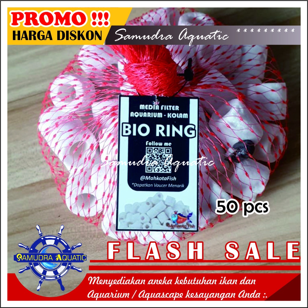 Jual BIO RING KECIL (1 Kantong / 50 Biji), Bioring Keramik Bio Ring