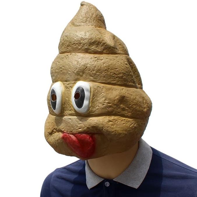 Jual Topeng Kepala Poop Tokai Tai Full Latex Halloween Cosplay Lucu ...