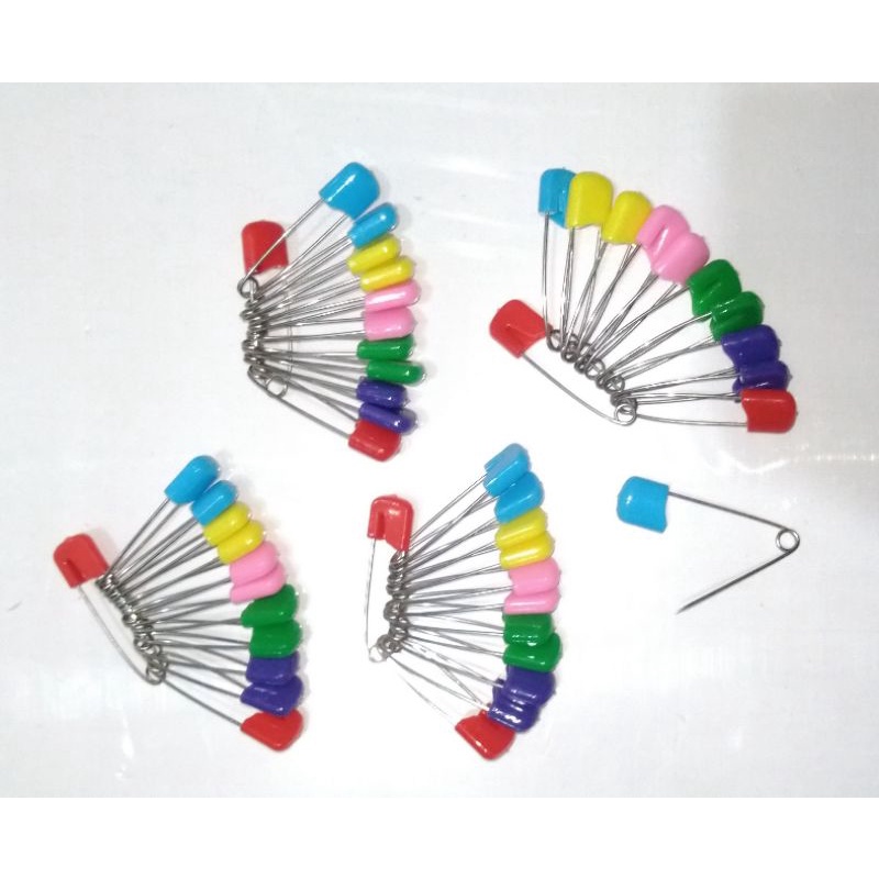Jual Peniti Bayi/Anak-anak Baby safety pins (Warna-Warni) | Shopee ...