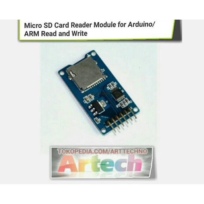 Jual Micro Sd Card Reader Module For Arduino/Arm Read And Write Artec01 ...