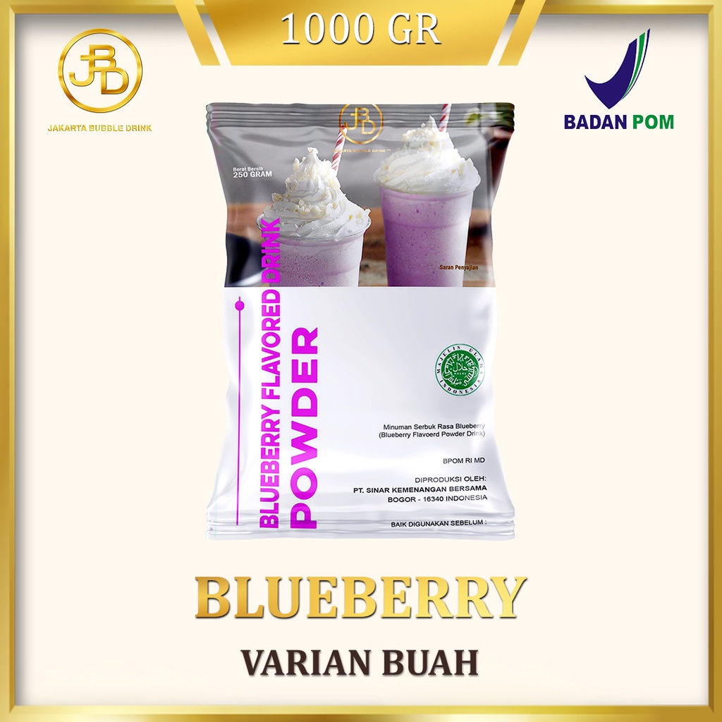 Jual Bubuk Minuman BLUEBERRY Powder 1 KG - Jakarta Bubble Drink | HALAL ...